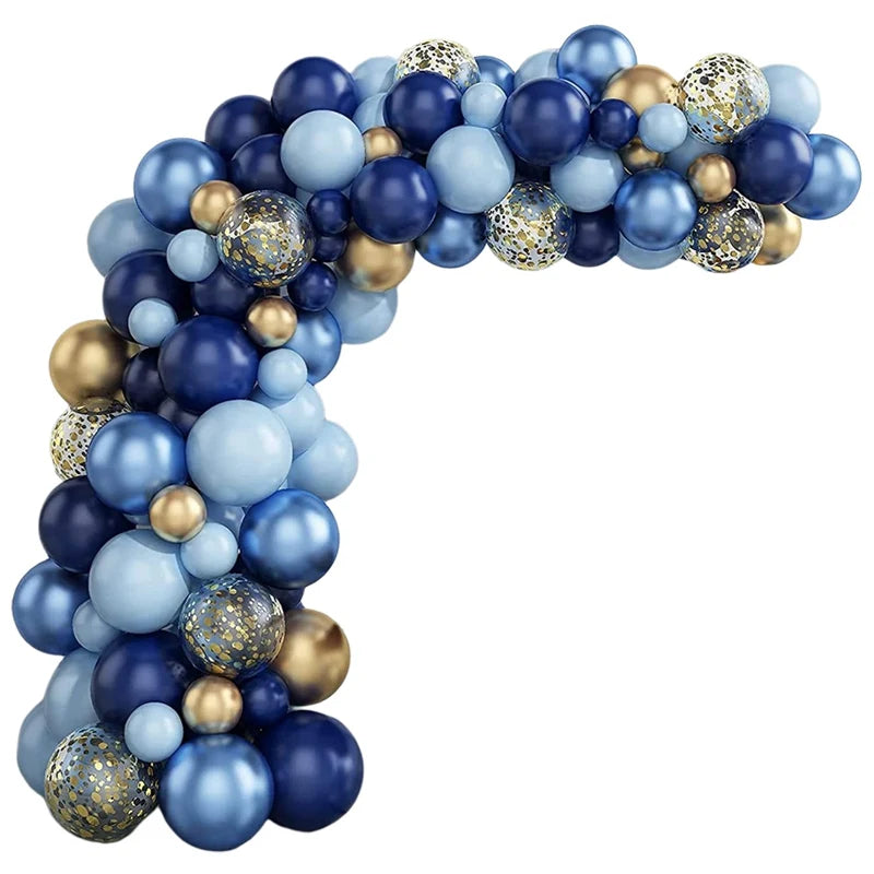 Blue Metallic Balloons Garland Kit