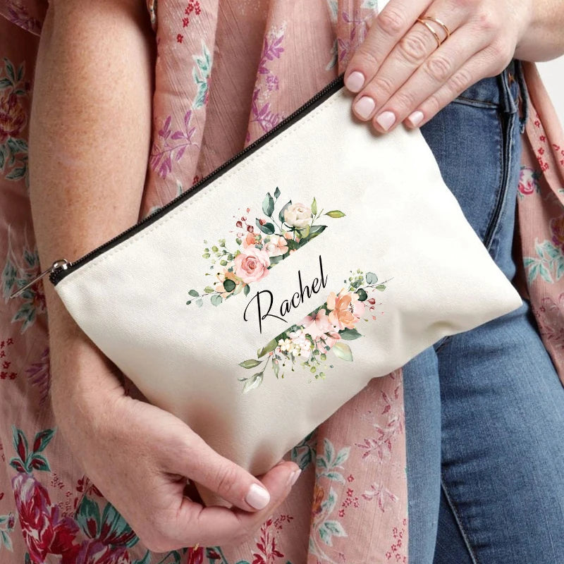 Custom name cosmetic bag