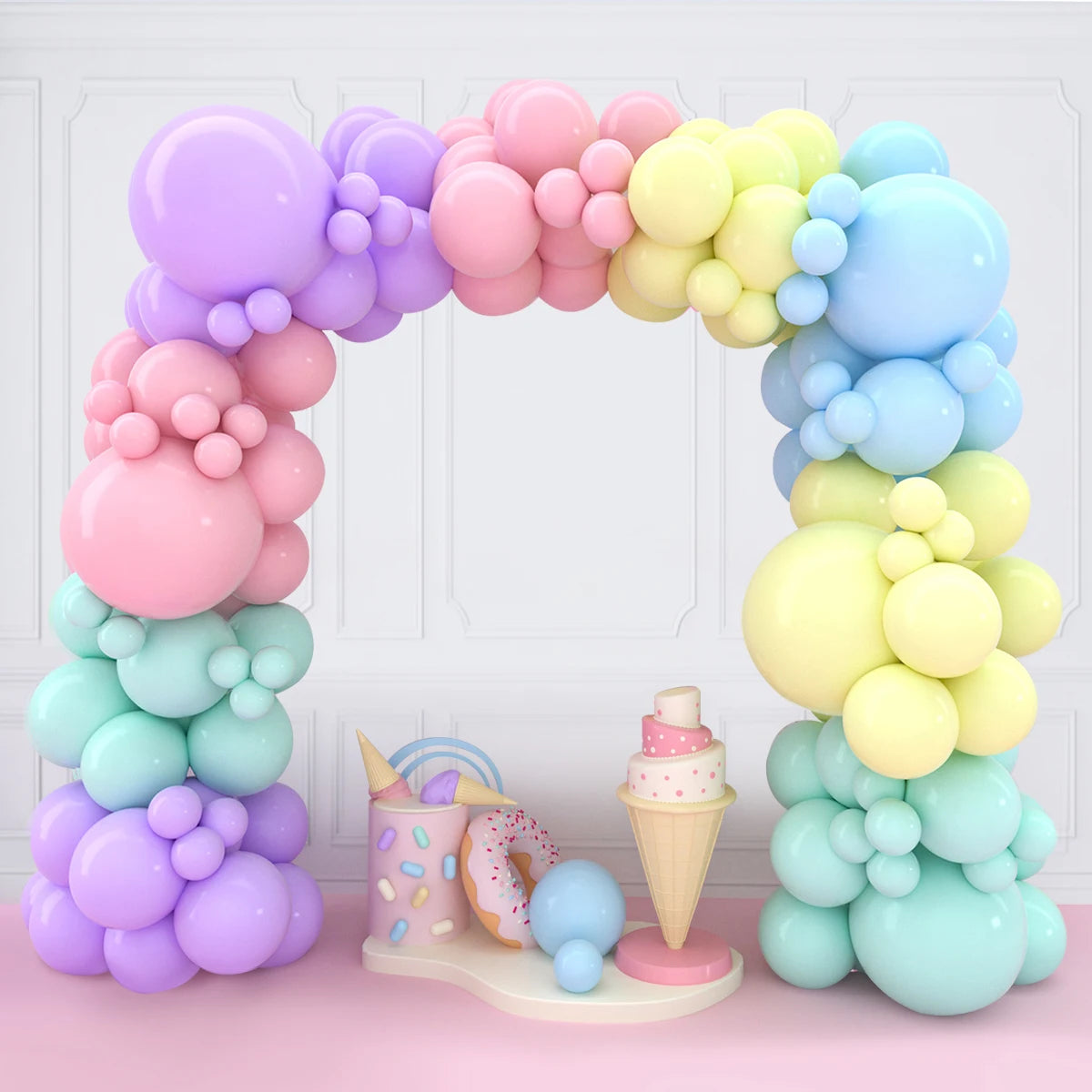 Macaron balloons arch kit