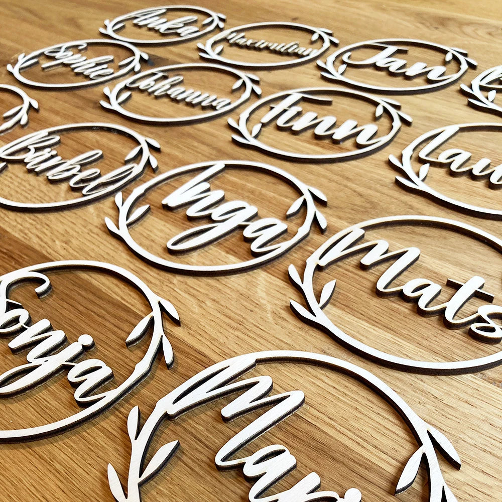 Custom name wooden baptism decoration 1Pc