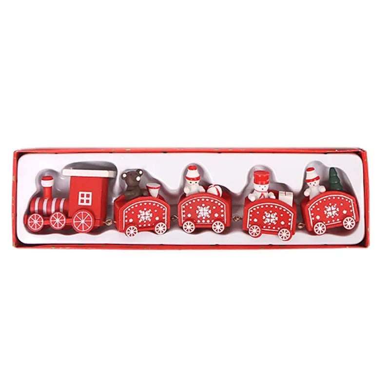 Wooden Christmas Train Ornament