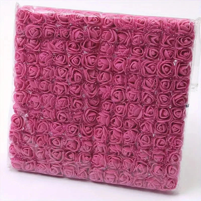 Red mini Lace Pe Rose 144pcs/2cm flowers