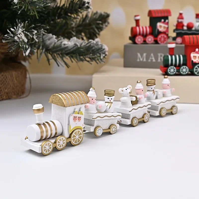 Wooden Christmas Train Ornament