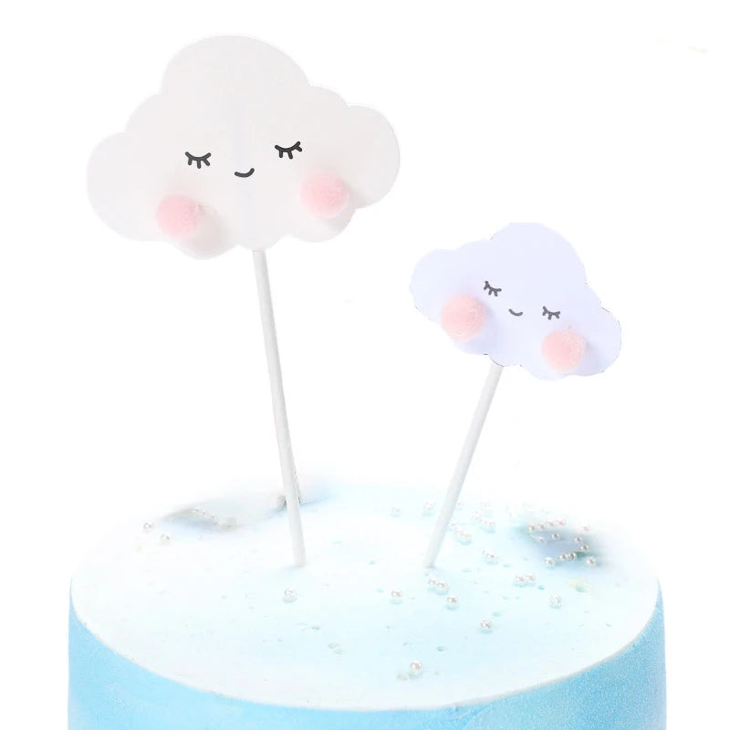 Smiling Face Cloud Rainbow Cake opper decoratings