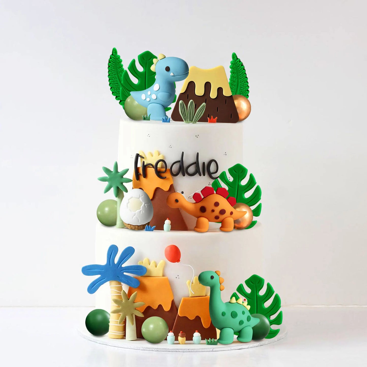 LaVenty Dinosaur Cake Topper Set