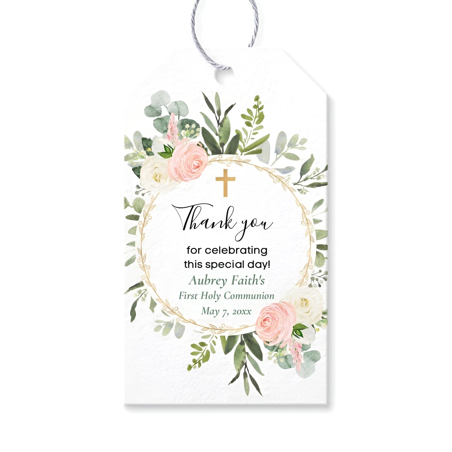 Custom name tag Baptism or Confirmation 50pcs