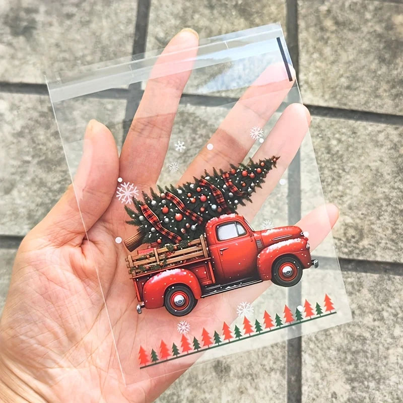 50/100pcs Xmas Wrapping Bags