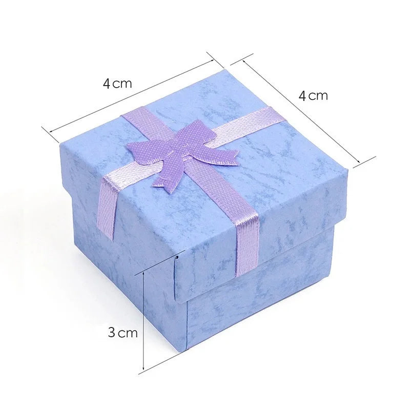 Jewelry packaging box 4*4*3CM multi-color 12pcs
