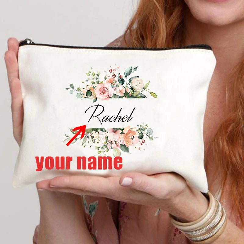 Custom name cosmetic bag