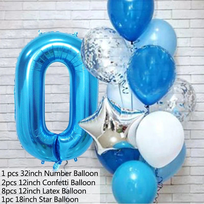 Balloons Number set / 12Pcs