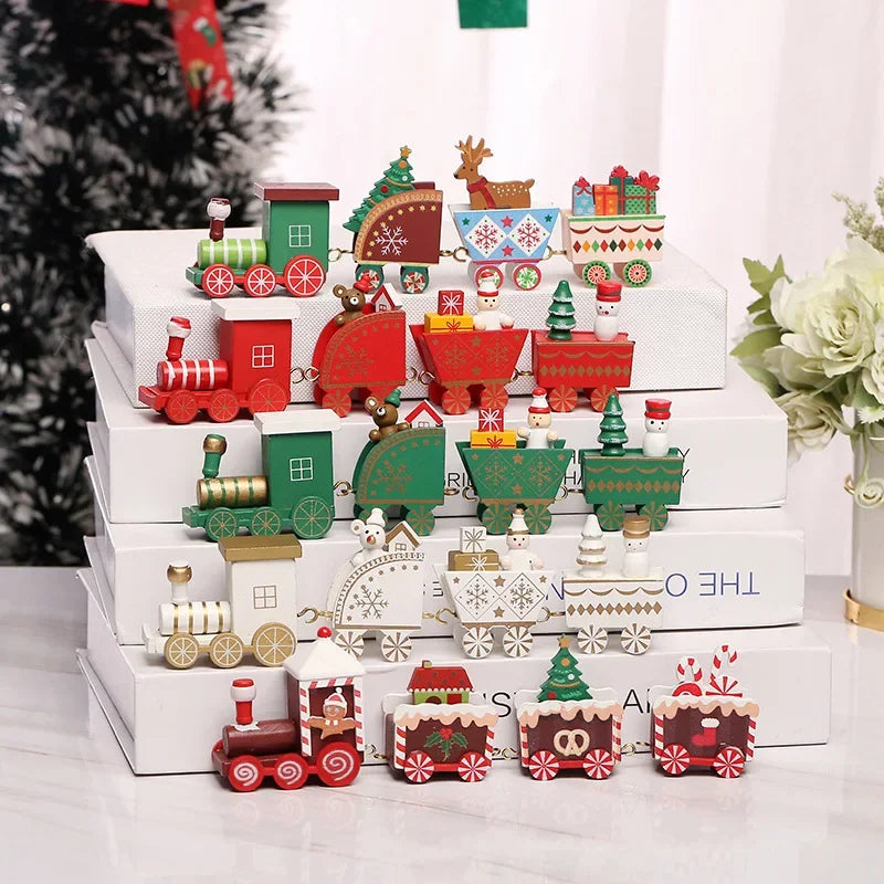 Wooden Christmas Train Ornament