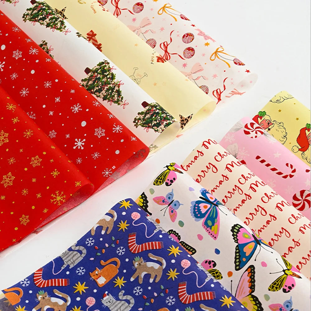 10PCS Xmas Festival Tissue Paper