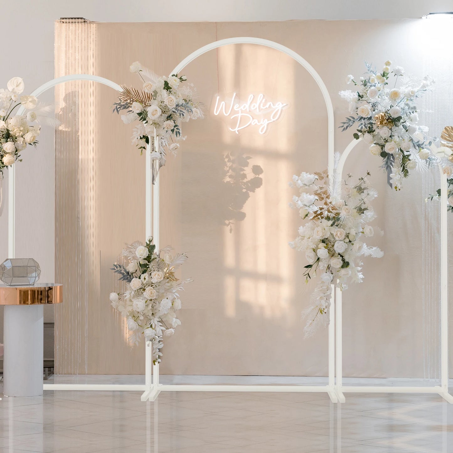Set of 3 Metal arch, stand decoration