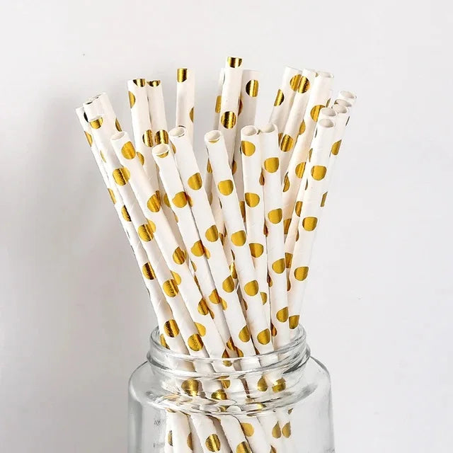 Gold Polka Dot Party Tableware Set