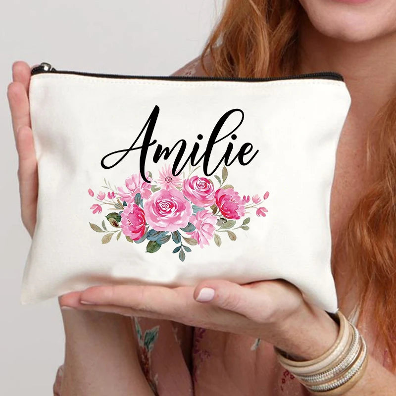 Custom name cosmetic bag
