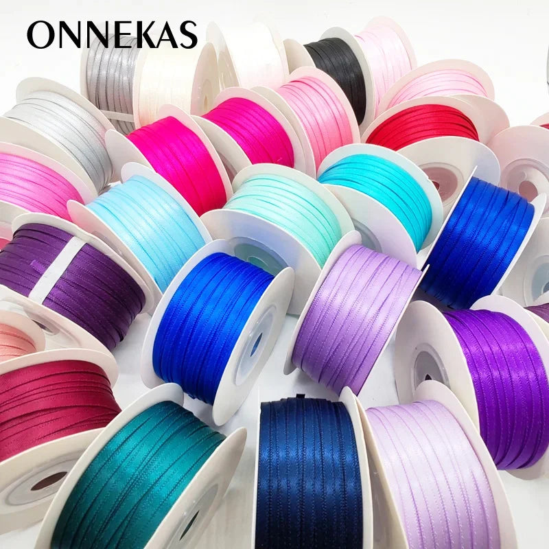 Satin ribbon 100% polyester (45M) 3mm