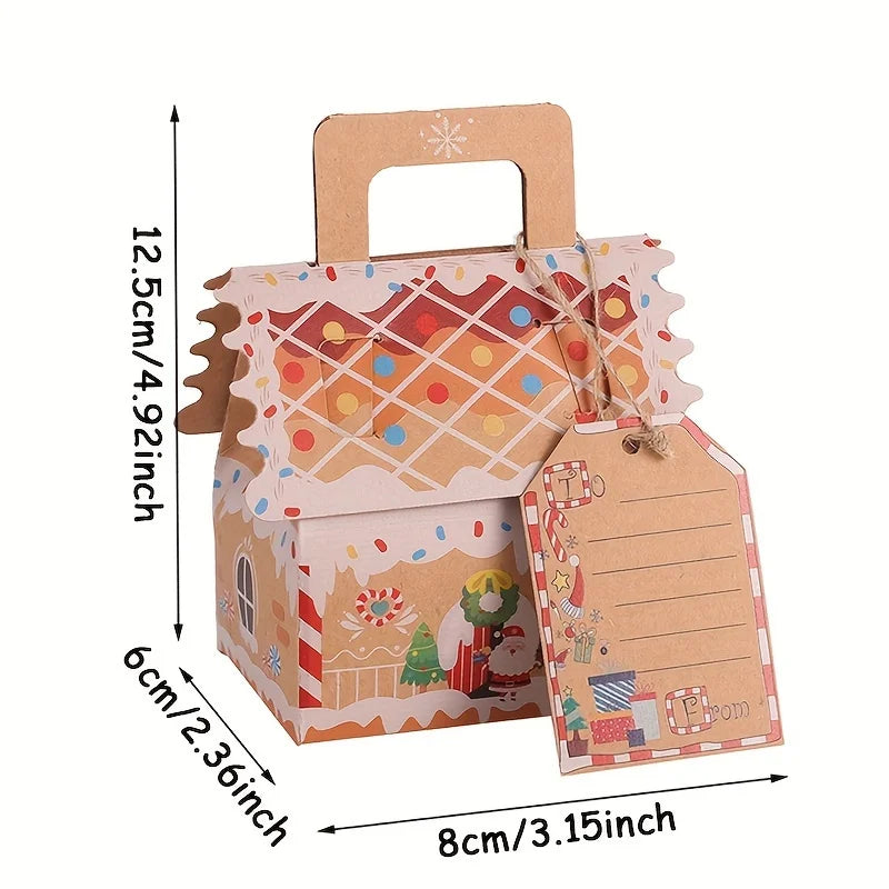 Xmas Party Gift Boxes – 5/10pcs Gingerbread & Snowman”