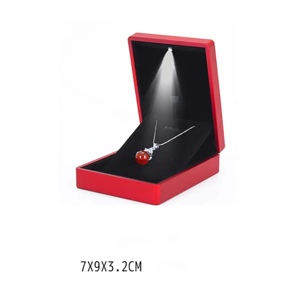 LED Light double rings box for wedding