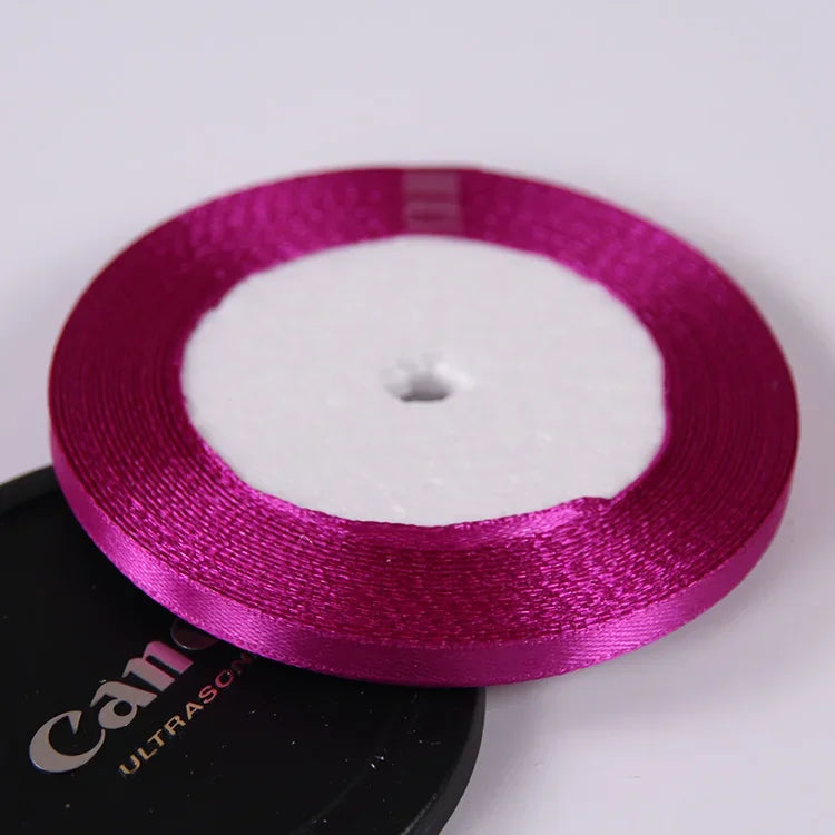 Silk Satin ribbons 22 meters/roll 6mm