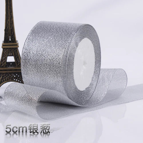 Glitter Satin Ribbon Crafts Organza Ribbons 22meters