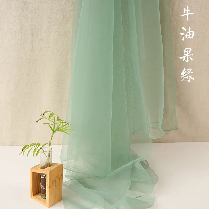 Green soft mesh fabric for decoration
