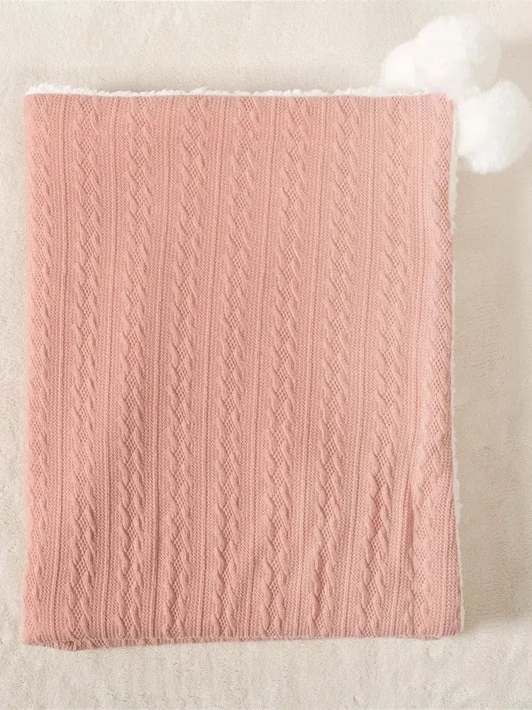 Personalized name nursery baby blanket fluffy lamb wool qui