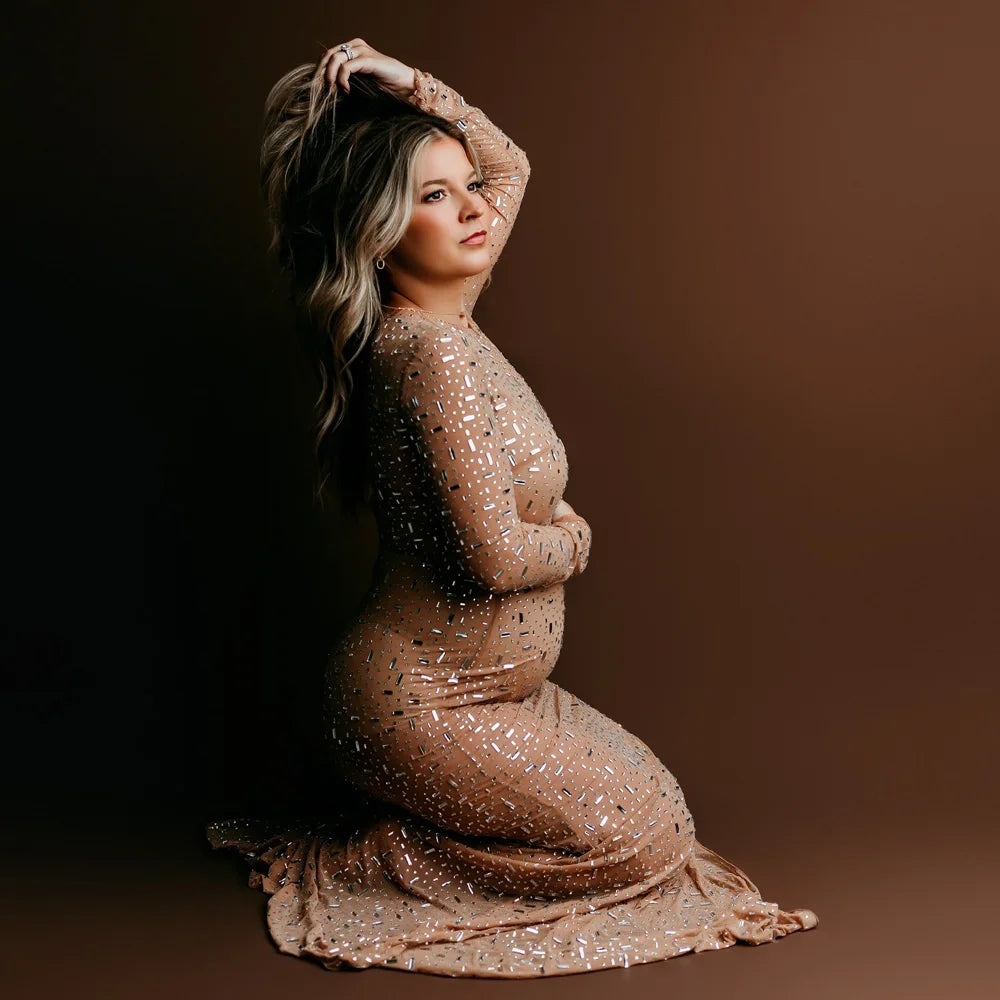 Dimma Maternity Rhinestone Dress