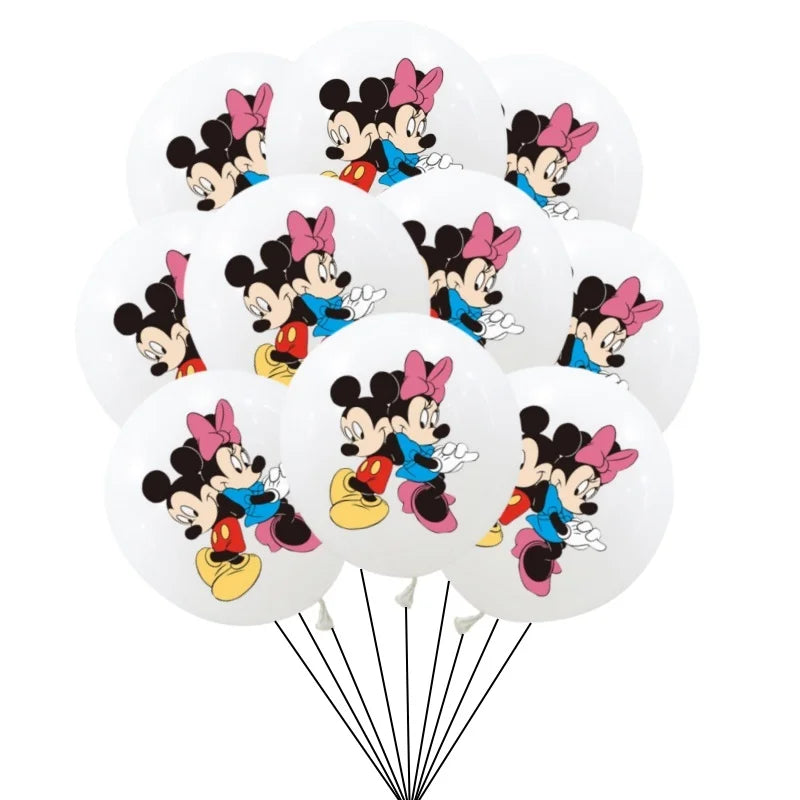 10/30PCS Minnie Mouse 12in Latex Balloons