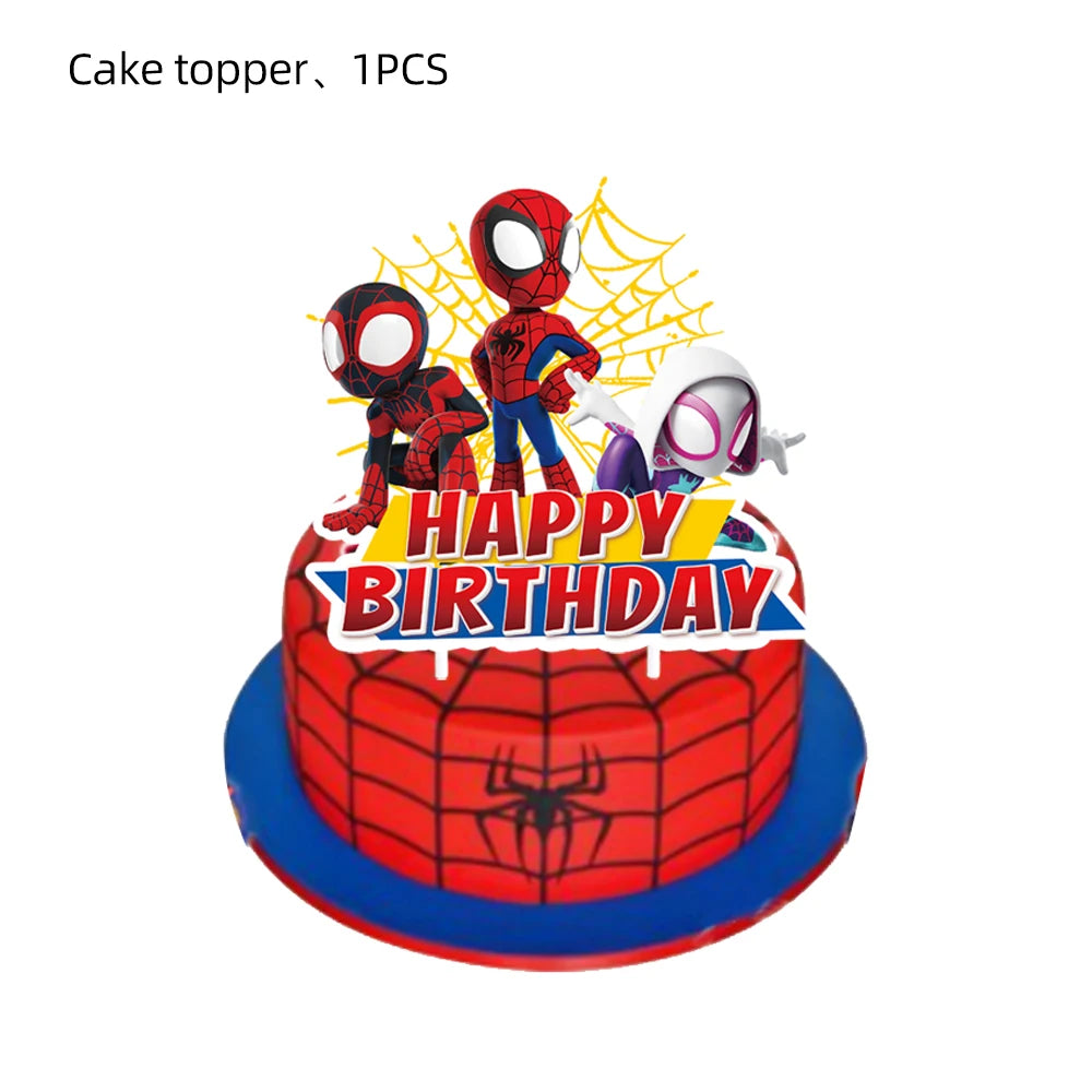 Caraktar cake decorations include cake topper