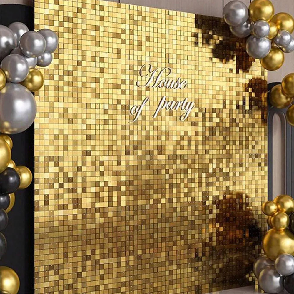 Balloon curtain gold bright 2M X 1M