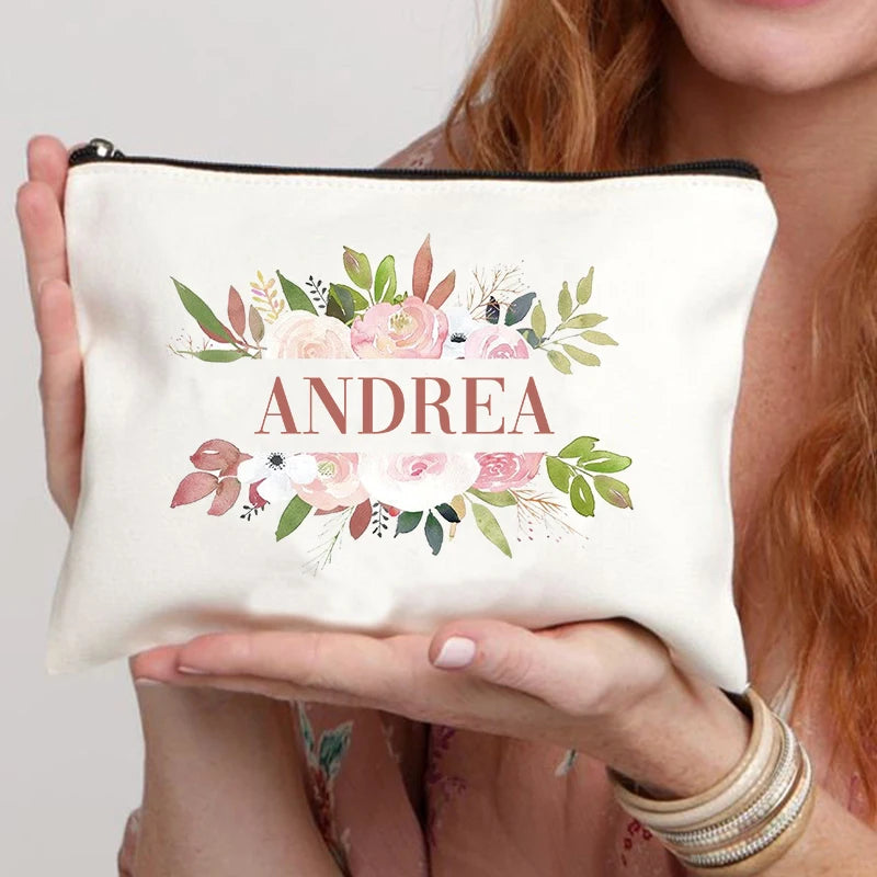 Custom name cosmetic bag
