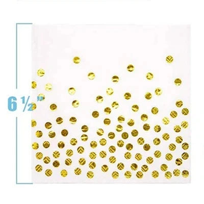 Gold Polka Dot Party Tableware Set