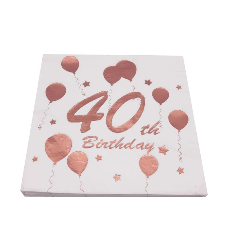 Paper napkin 30 40 50 60 Years Old
