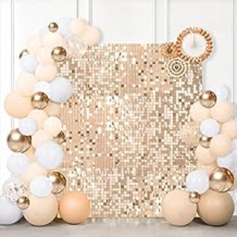 90x180cm Matte Gold Sequin Wall Backdrop