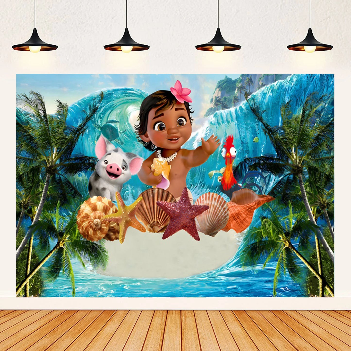 Moana theme background decoration