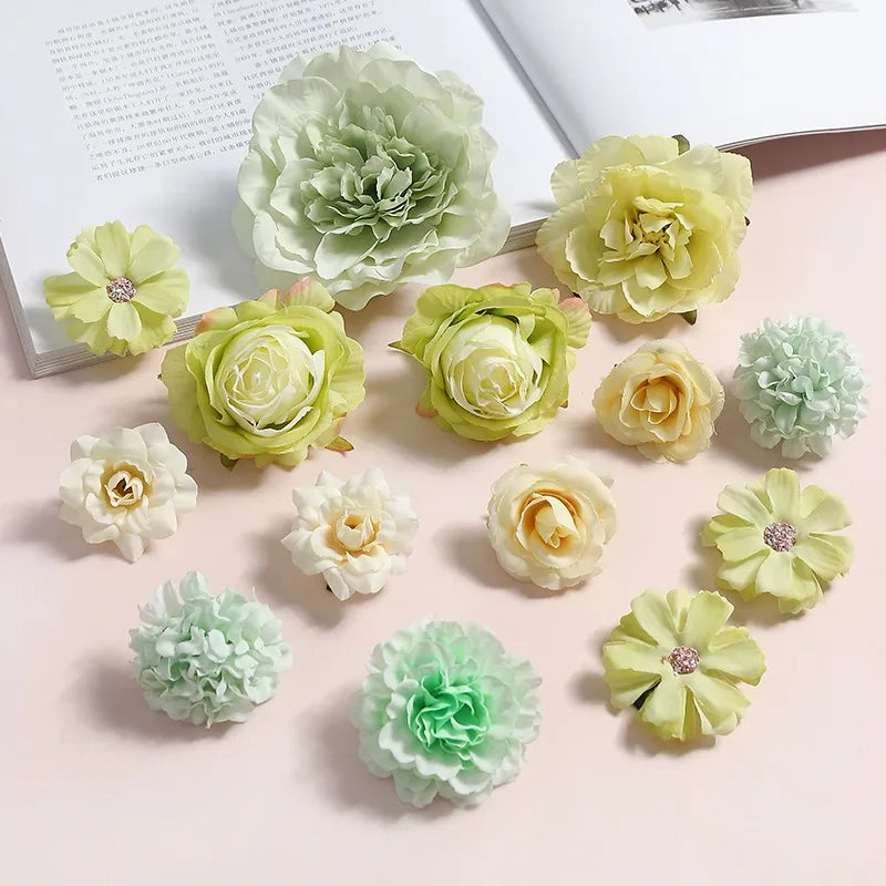 Mixed Rose silk fake flowers for decoration