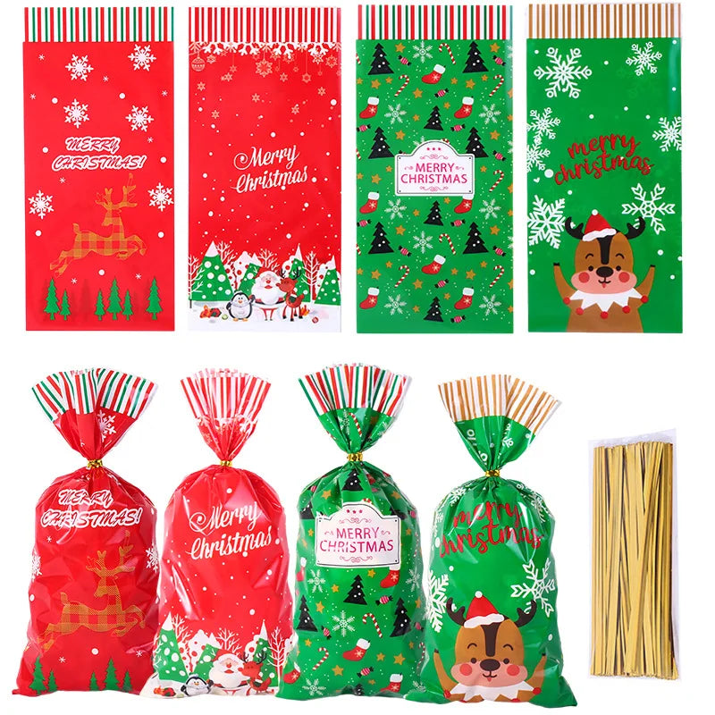 50pcs Christmas Candy Bags