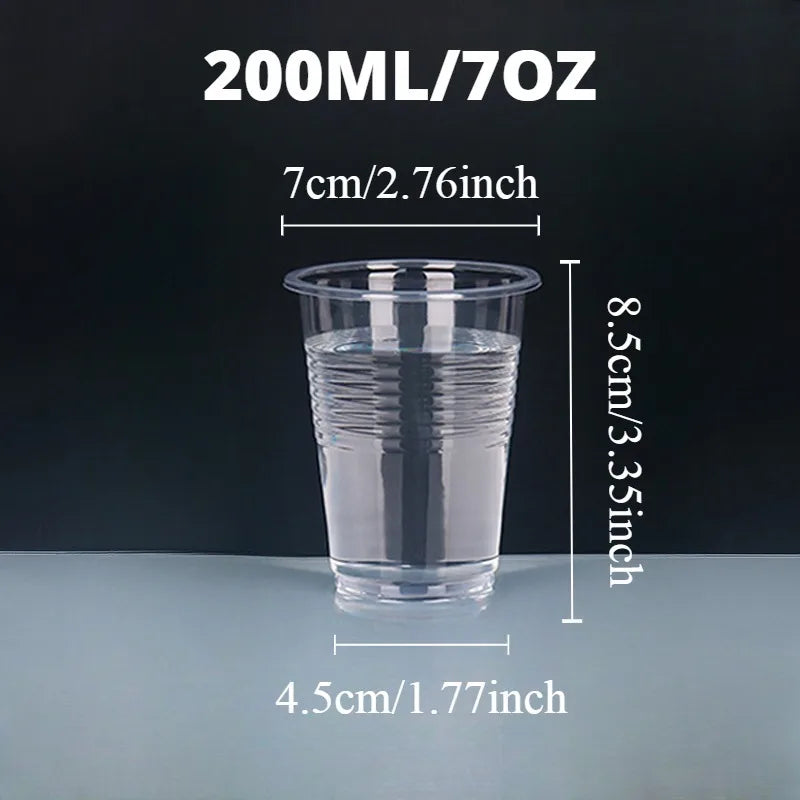 50/100PCS Clear Disposable Plastic Cups