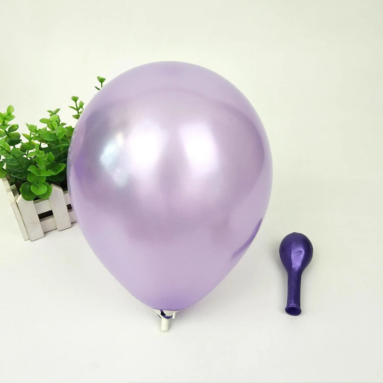 Shiny Pearl Balloons – Pink, Blue & White (5/10/12in)