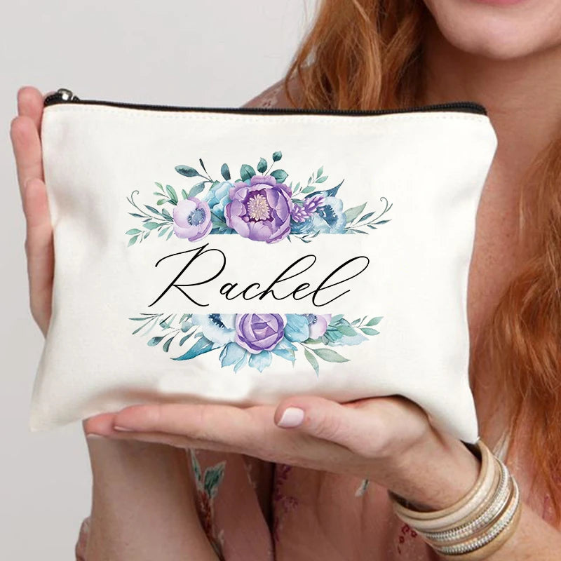 Custom name cosmetic bag