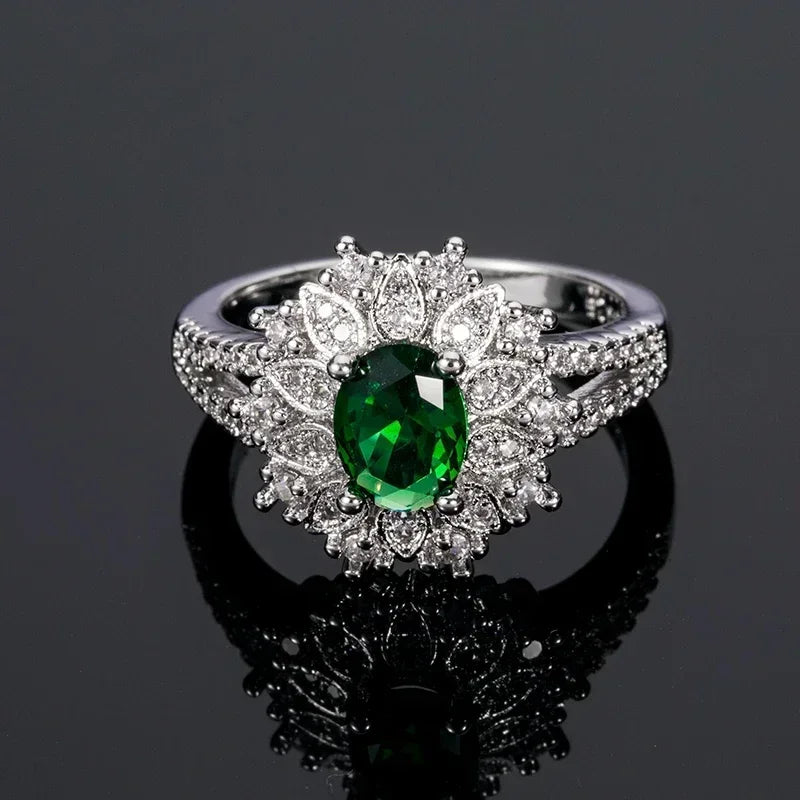 Zaitina green Zirconia crystal ring