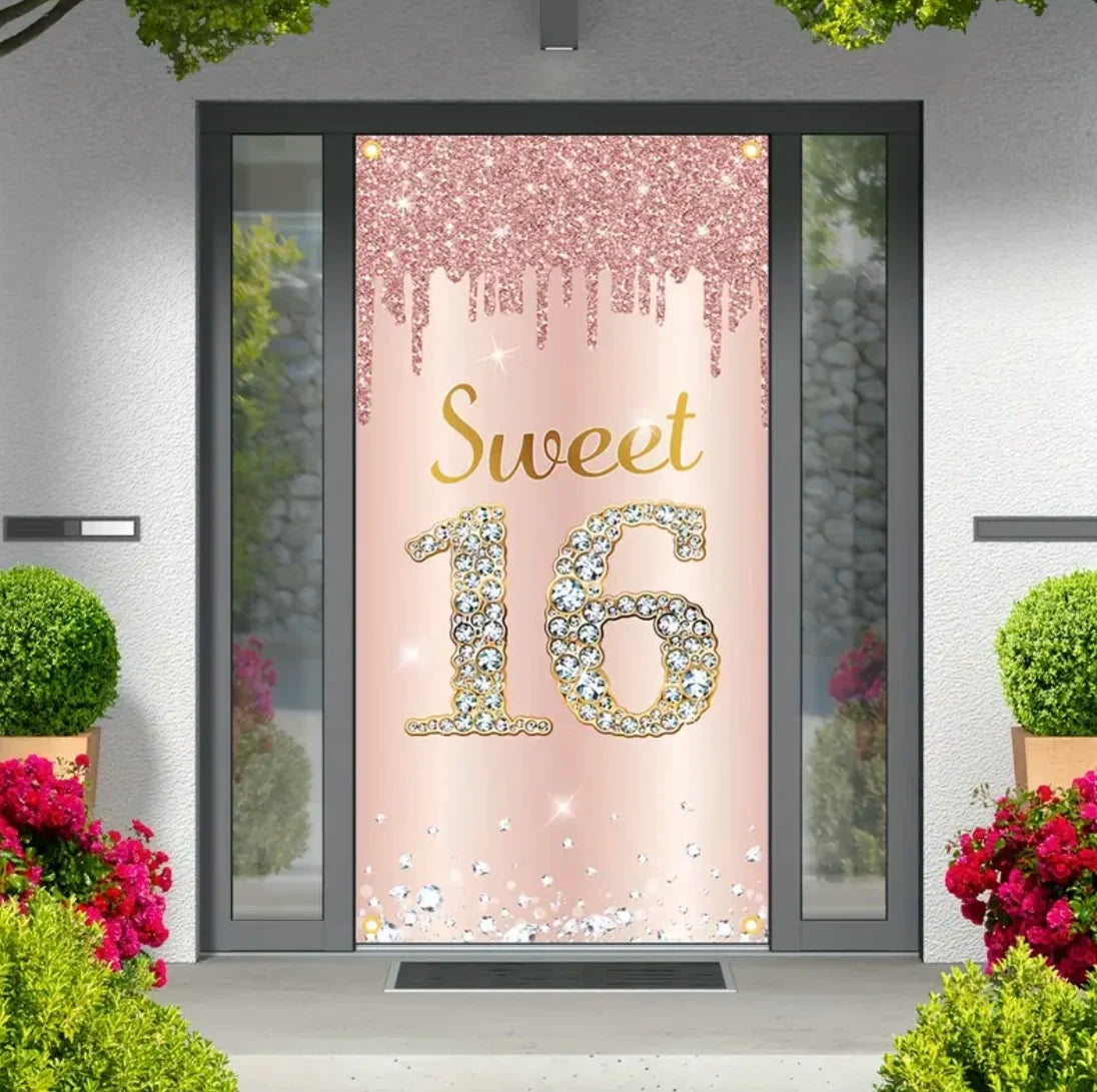 Happy Birthday Theme Decor Door Cover