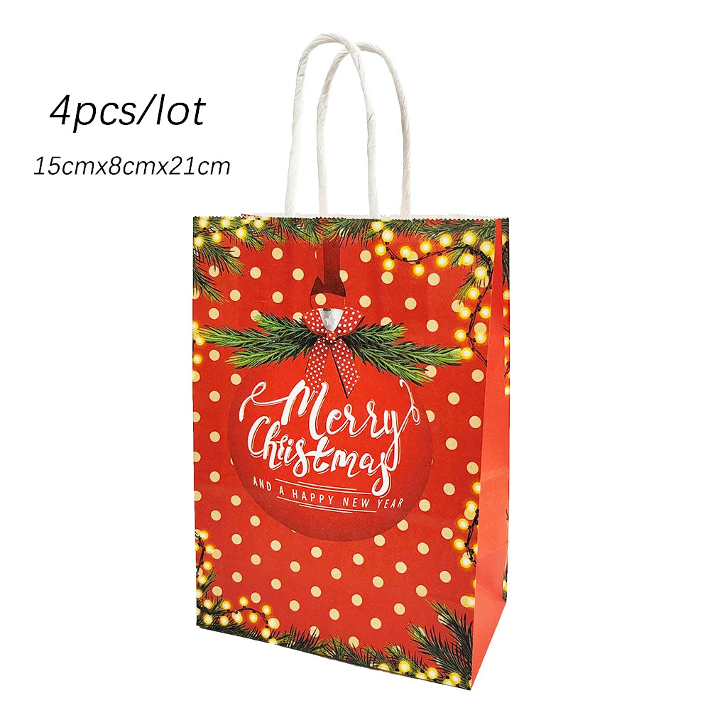 4pcs Christmas Paper Gift Bagsba