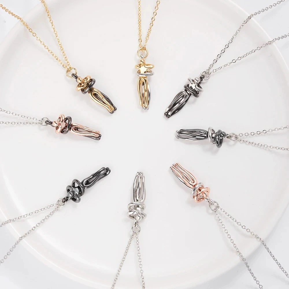 Hugging chain for lovers necklace