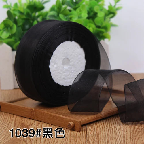 Dark purple Organza ribbons 45Meters/lot