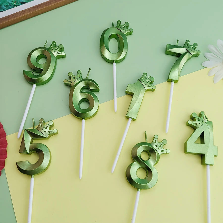 Green Crown Candle 0-9