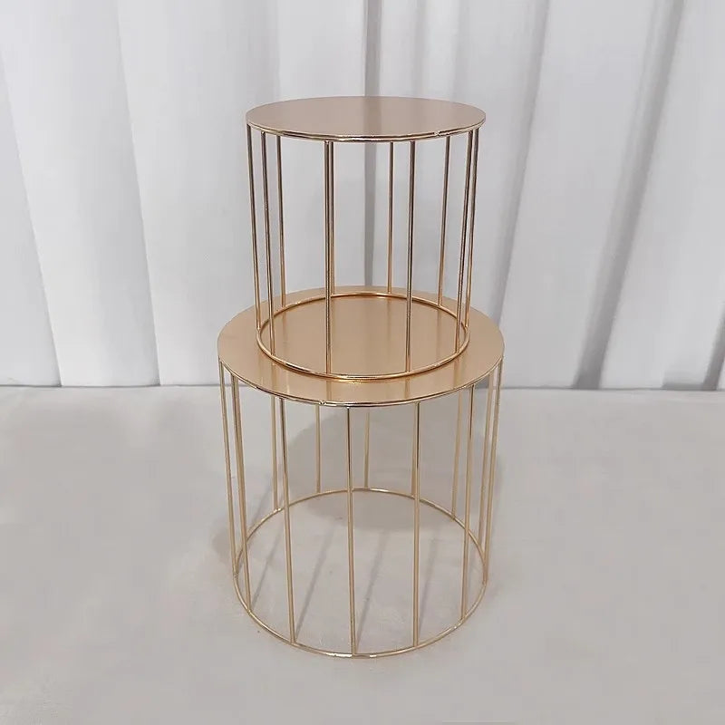 Gold floating cake stand for cake separator high quality