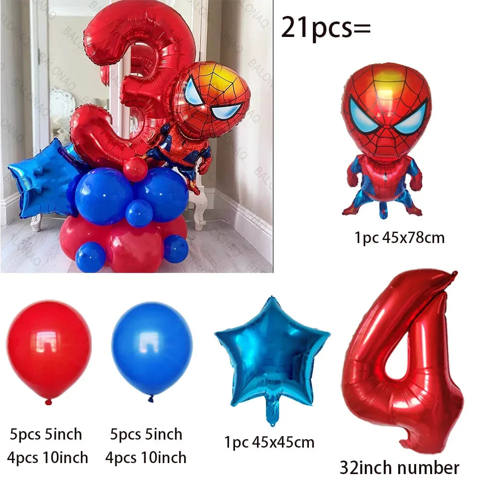 Stand Spiderman Balloon 21pcs