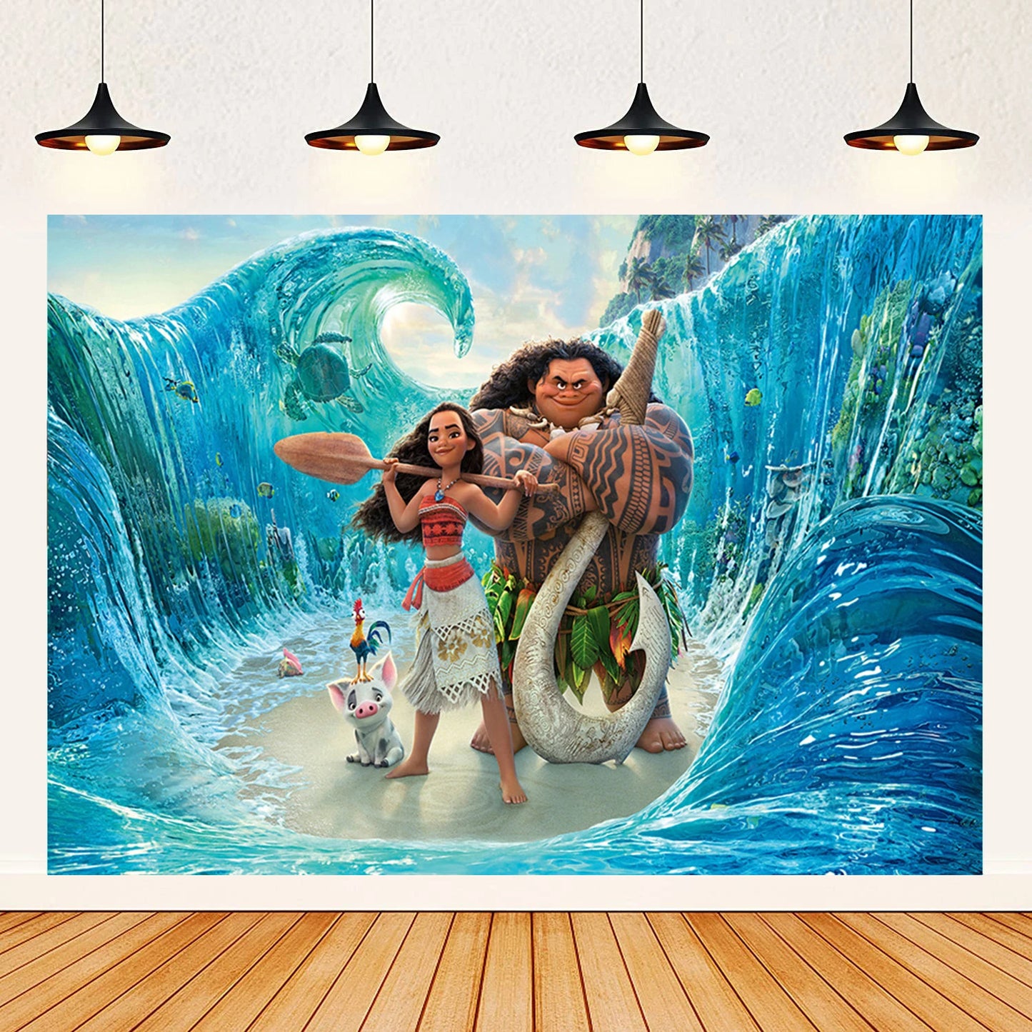 Moana theme background decoration