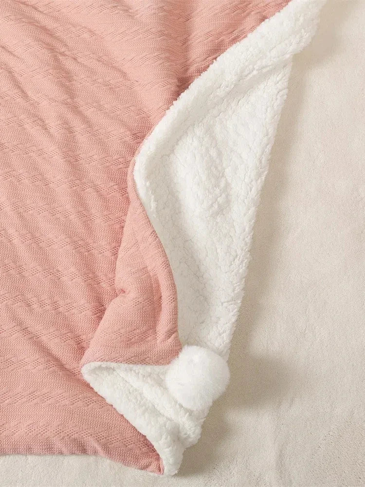 Personalized name nursery baby blanket fluffy lamb wool qui